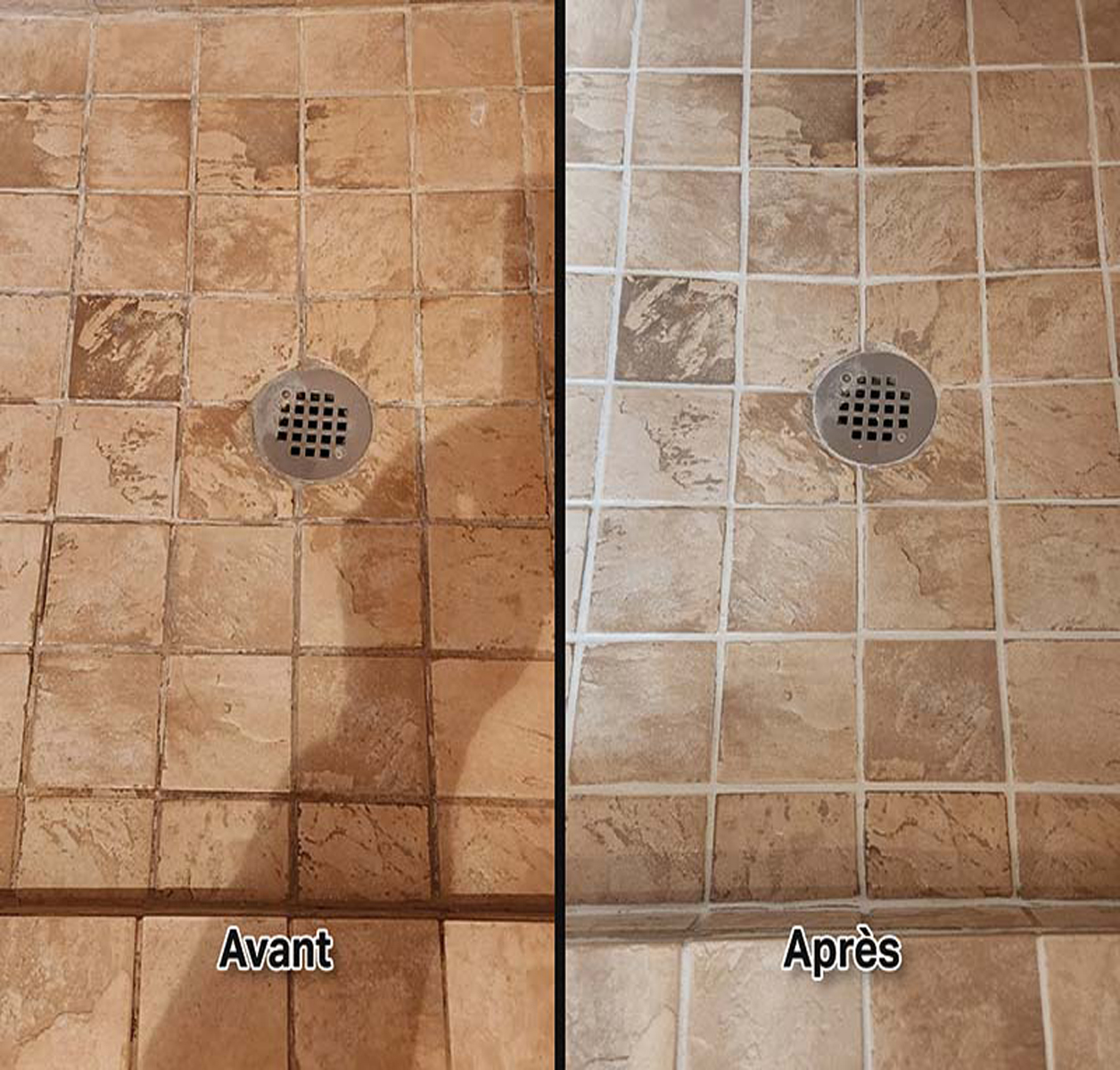 Réparation de coulis de douche, salle de bain, plancher de cuisine